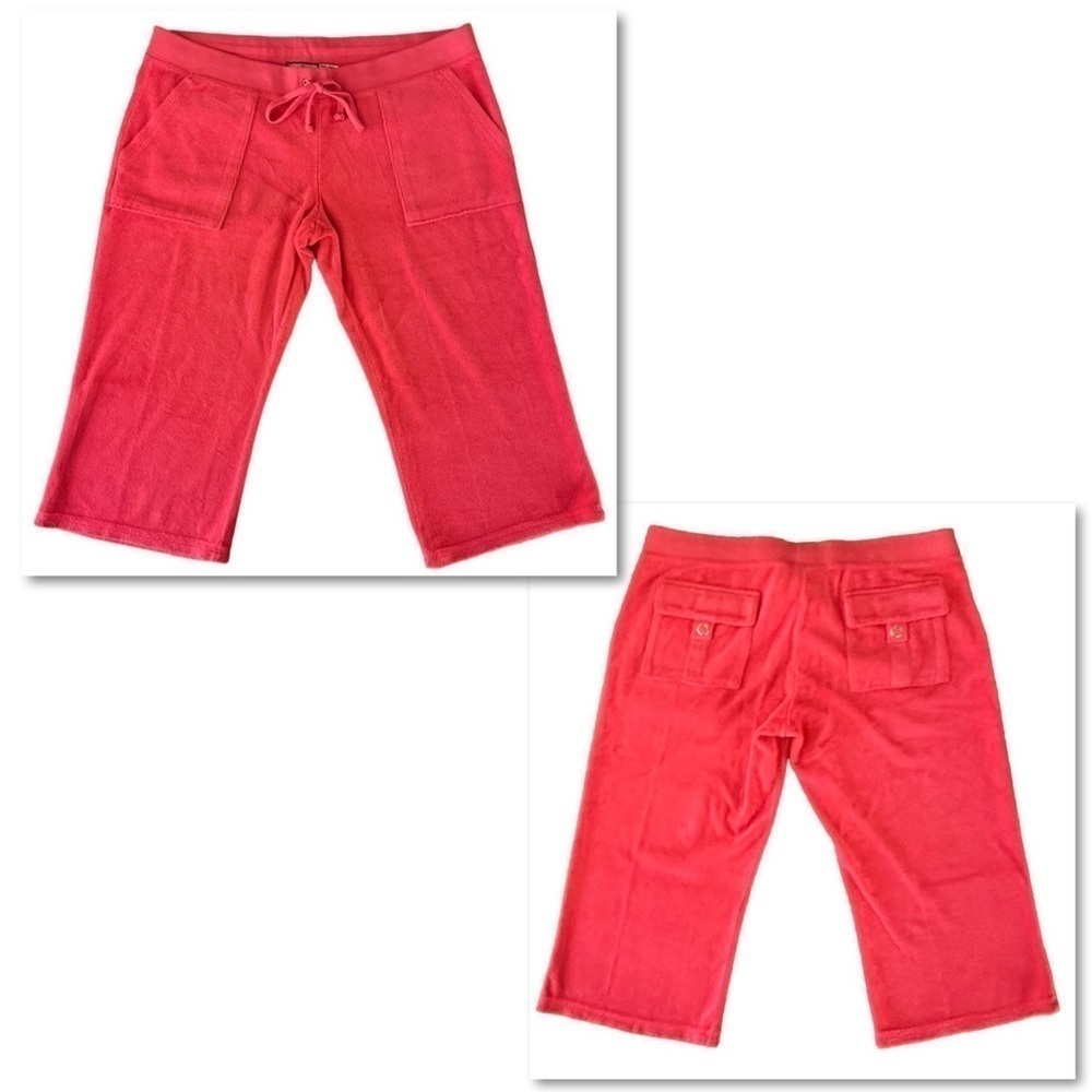 Juicy Couture Martinique Crop Snap Pocket Pant NWT Hot Pink Large - Picture 2 of 15